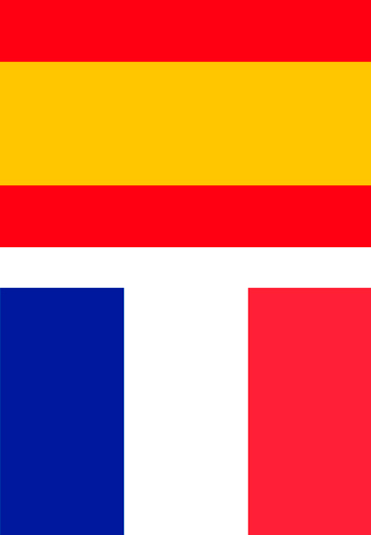 banderas de españa y francia